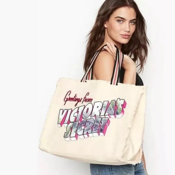 NWT Victoria's Secret Beach Tote Bag - Picture 2 of 7